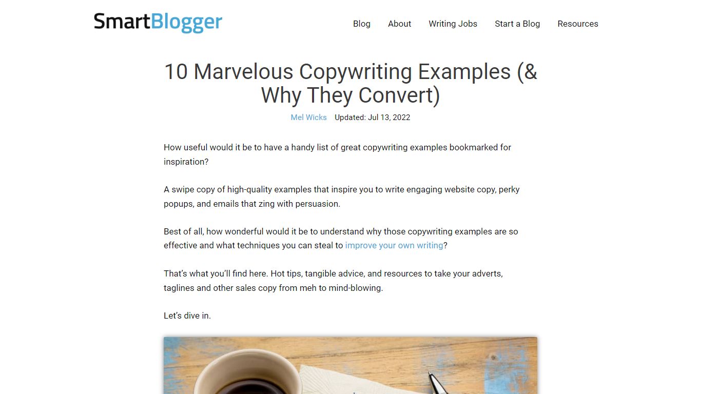 10 Marvelous Copywriting Examples (& Why They Convert) - Smart Blogger